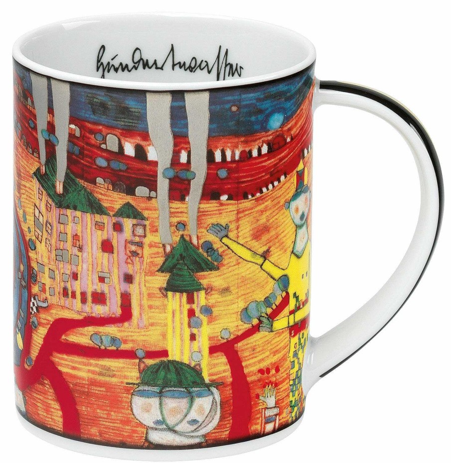 Friedensreich Hundertwasser Magic Mug "(936) The 30 Days Fax Painting", Porzellan Geschirr