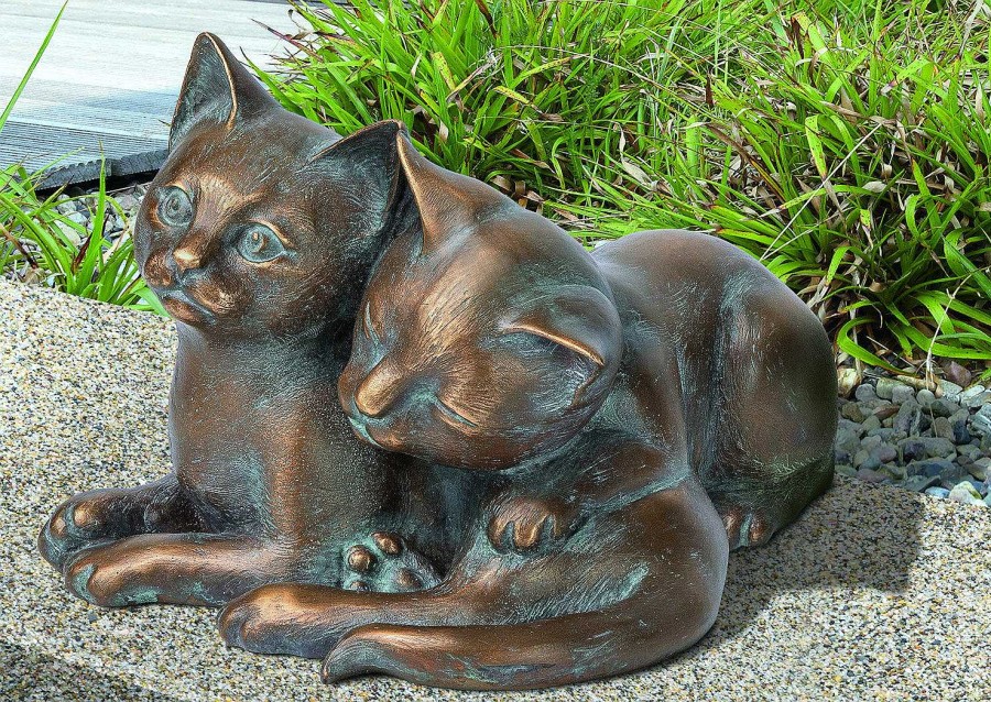 ars mundi Gartenskulptur "Katzchen", Bronze Bronze