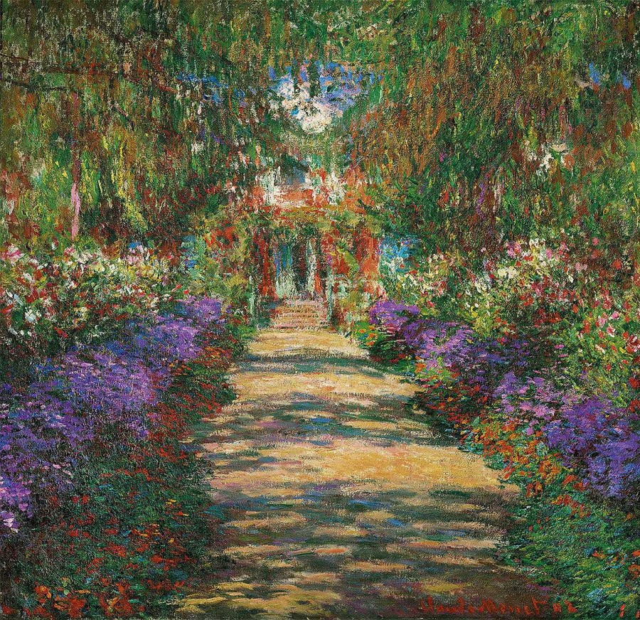 Claude Monet Bild "Garten In Giverny" (1902) Alu-Dibond