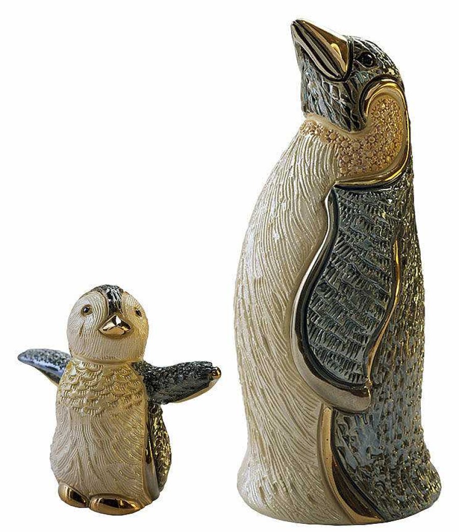 ars mundi 2 Keramikfiguren "Pinguin Und Baby" Im Set Porzellan / Keramik