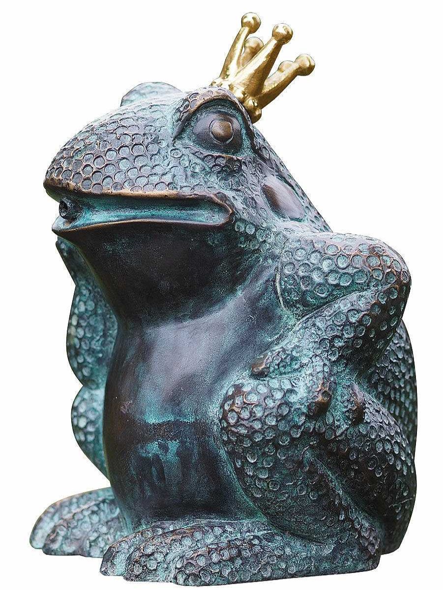 ars mundi Gartenskulptur / Wasserspeier "Froschkonig", Bronze Skulpturen