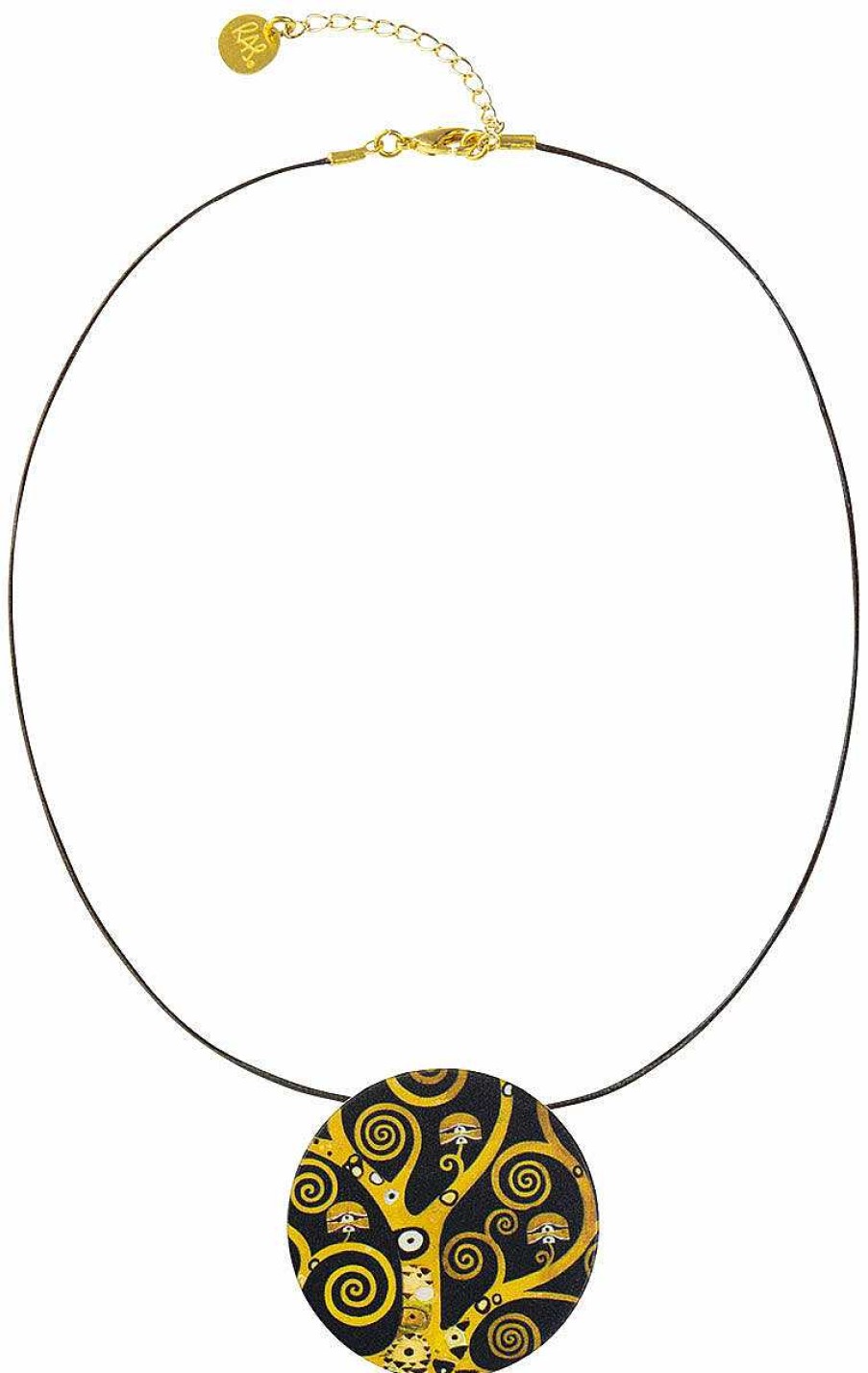 ars mundi Collier "Lebensbaum" Mit Lederband - Nach Gustav Klimt Colliers / Halsschmuck