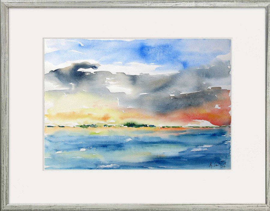 Hans-Jürgen Gaudeck Bild "Abenddammerung" (2007) (Unikat) Aquarelle