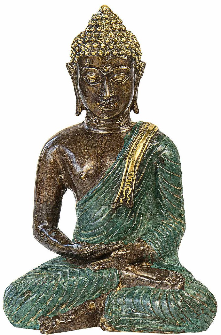 ars mundi Skulptur "Meditierender Buddha", Bronze Antikfinish Gotterbildnisse