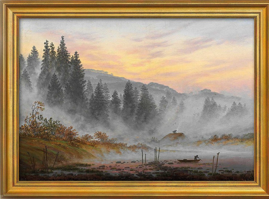 Caspar David Friedrich Bild "Der Morgen" - Aus Dem "Tageszeitenzyklus", Gerahmt Romantik