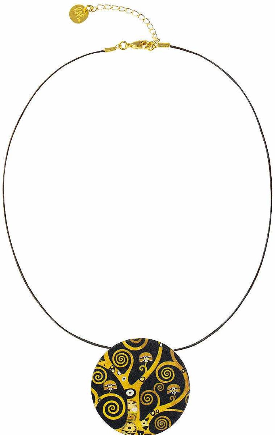 ars mundi Collier "Lebensbaum" Mit Lederband - Nach Gustav Klimt Andere Materialien