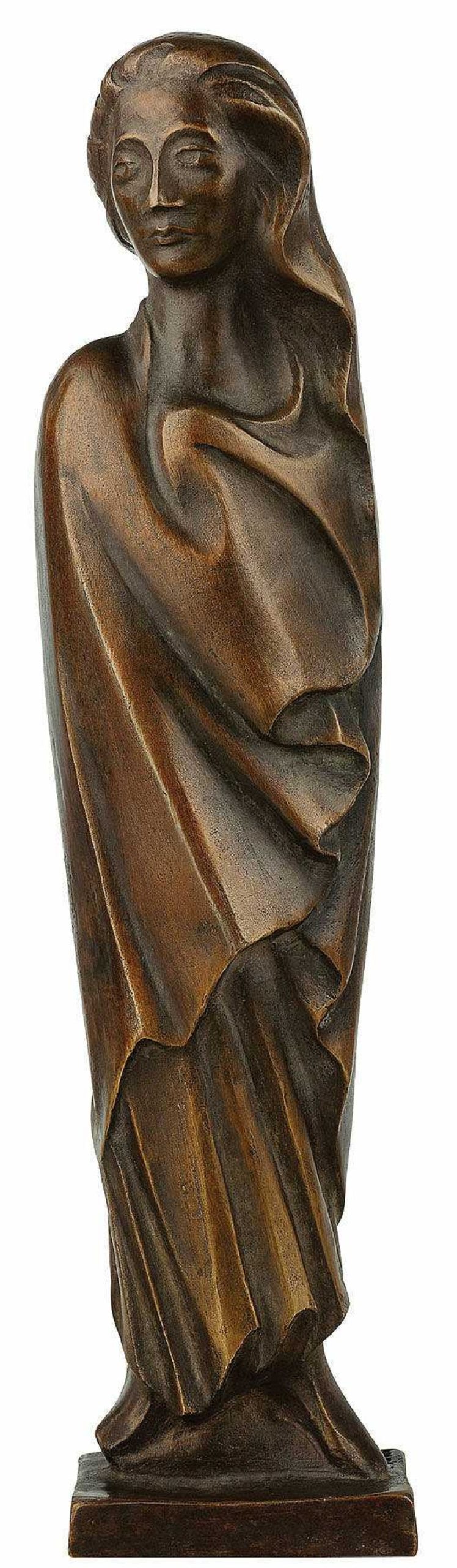 Ernst Barlach Skulptur "Frau Im Wind" (1931), Reduktion In Bronze Statuetten