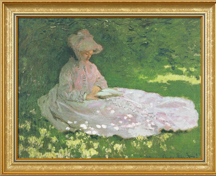 Claude Monet Bild "Die Lesende" (1872), Gerahmt Impressionismus