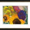 Emil Nolde Bild "Sommerblumen", Version Schwarz-Goldfarben Gerahmt Blumen