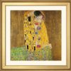 Gustav Klimt Bild "Der Kuss" (1907-08), Gerahmt Portrats