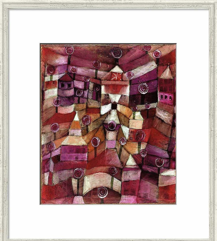 Paul Klee Bild "Rosengarten" (1920), Gerahmt Faksimile