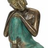 ars mundi Skulptur "Ruhender Buddha", Bronze Antikfinish Asien