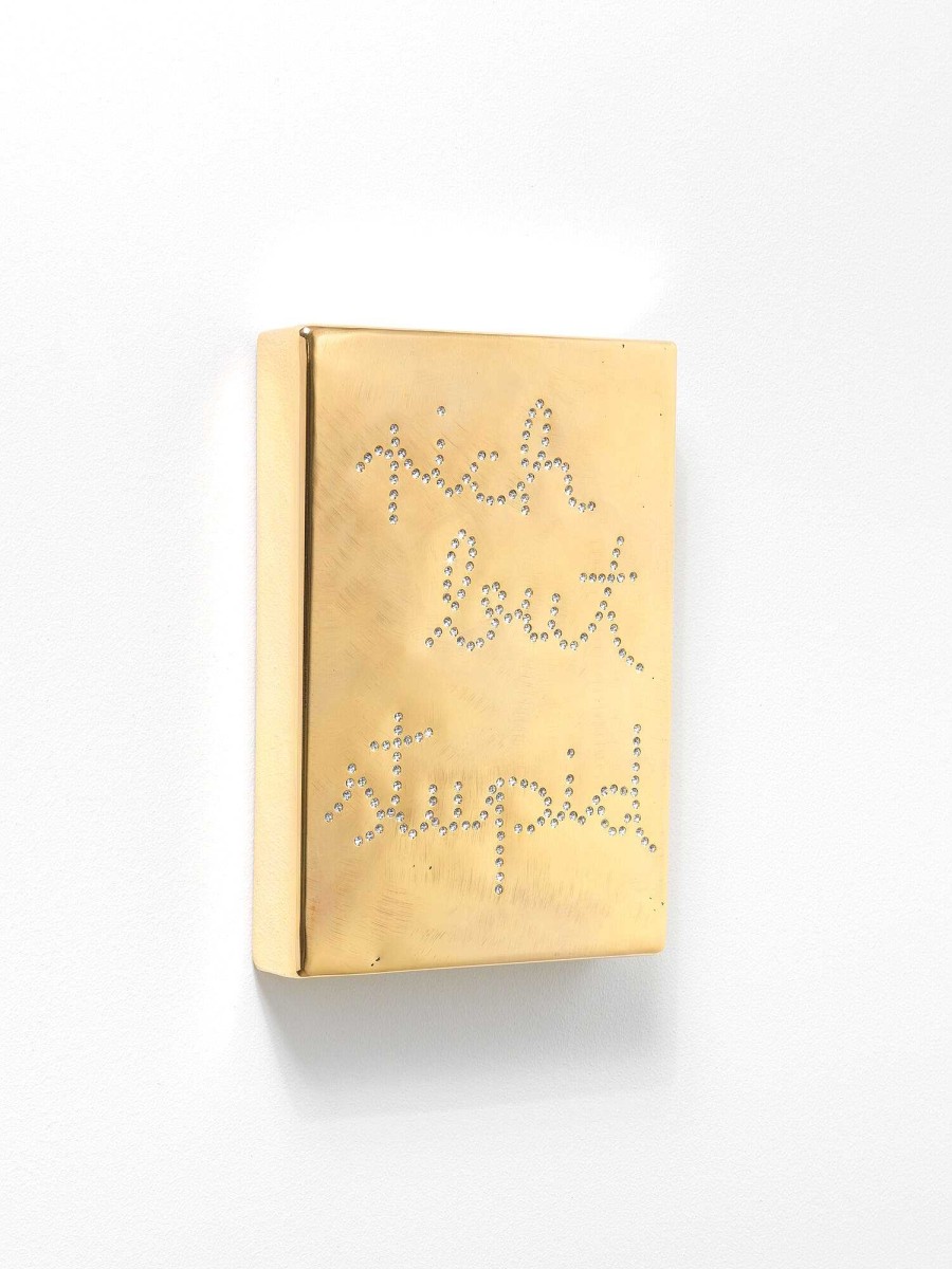 Jan M. Petersen Schriftzug-Objekt "Rich But Stupid 1" (2019) (Unikat) Objektkunst