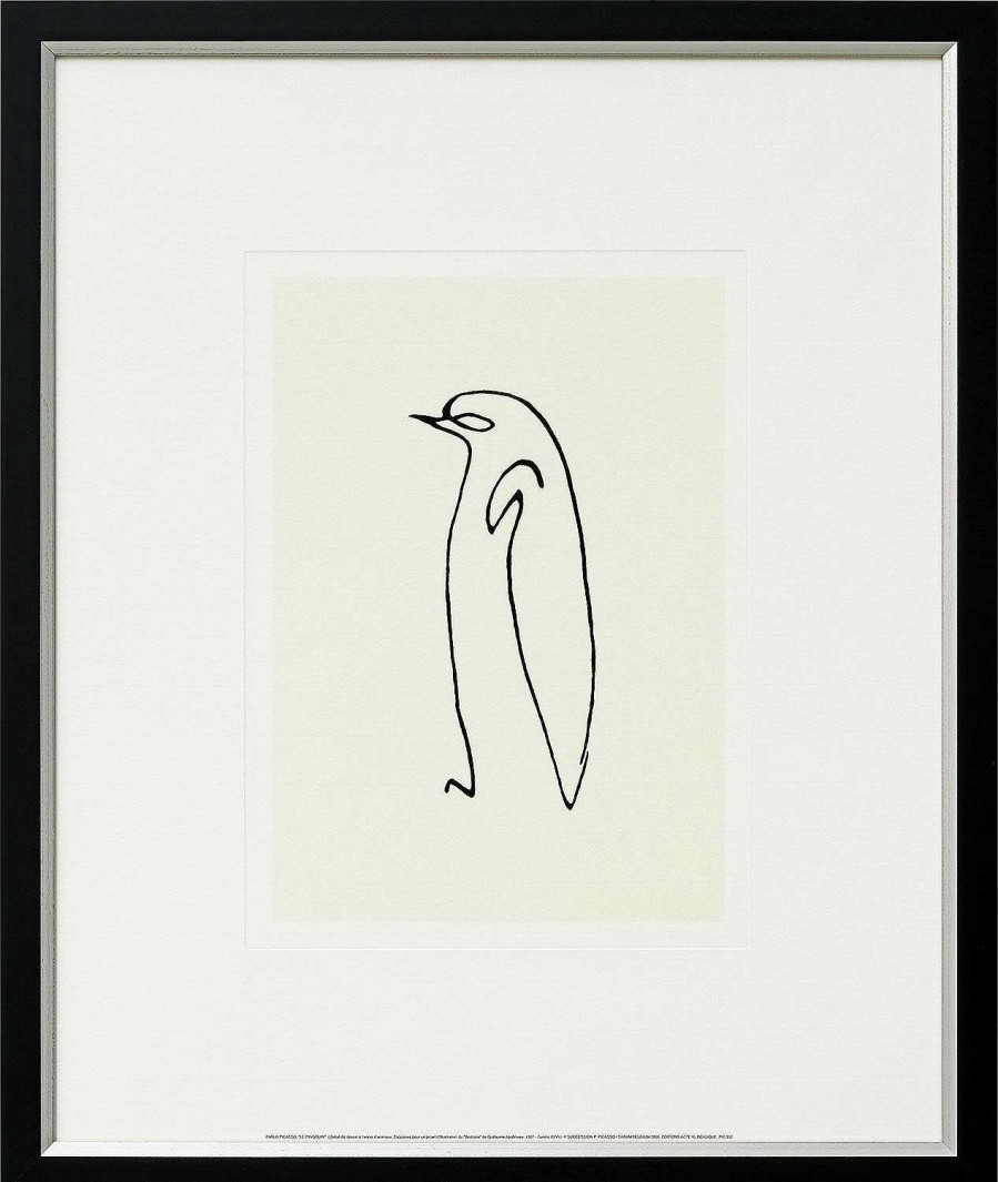 Pablo Picasso Bild "Der Pinguin - Le Pingouin", Gerahmt Tierdarstellungen