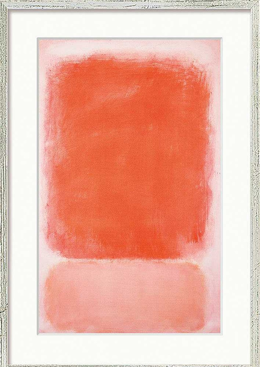 Mark Rothko Bild "Red And Pink On Pink" (1953), Version Silberfarben Gerahmt Klassische Moderne