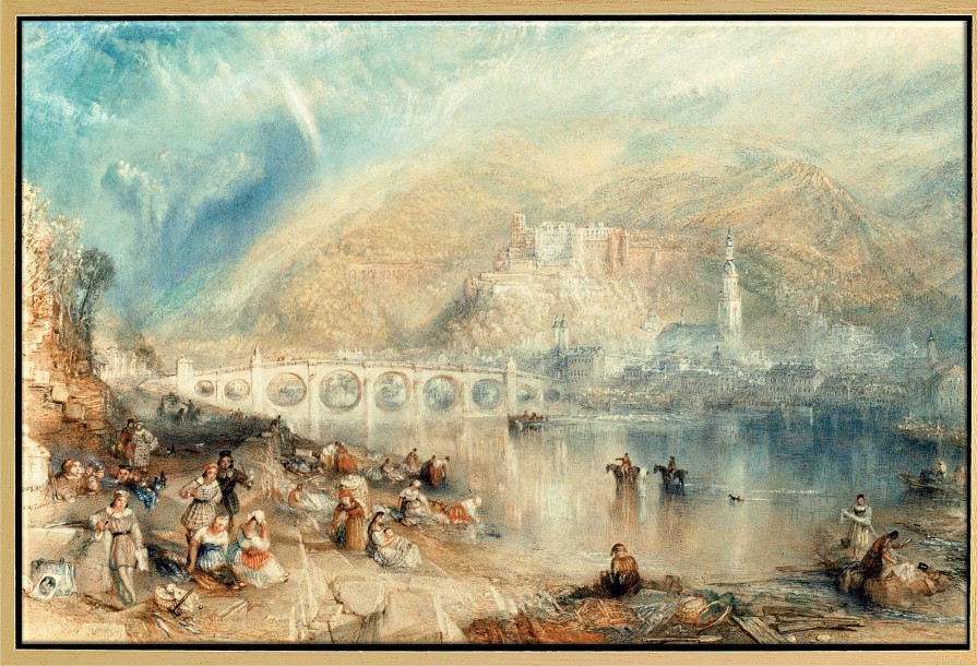 William Turner Bild "Heidelberg Mit Einem Regenbogen" (Um 1841), Gerahmt Romantik