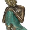 ars mundi Skulptur "Ruhender Buddha", Bronze Antikfinish Gotterbildnisse