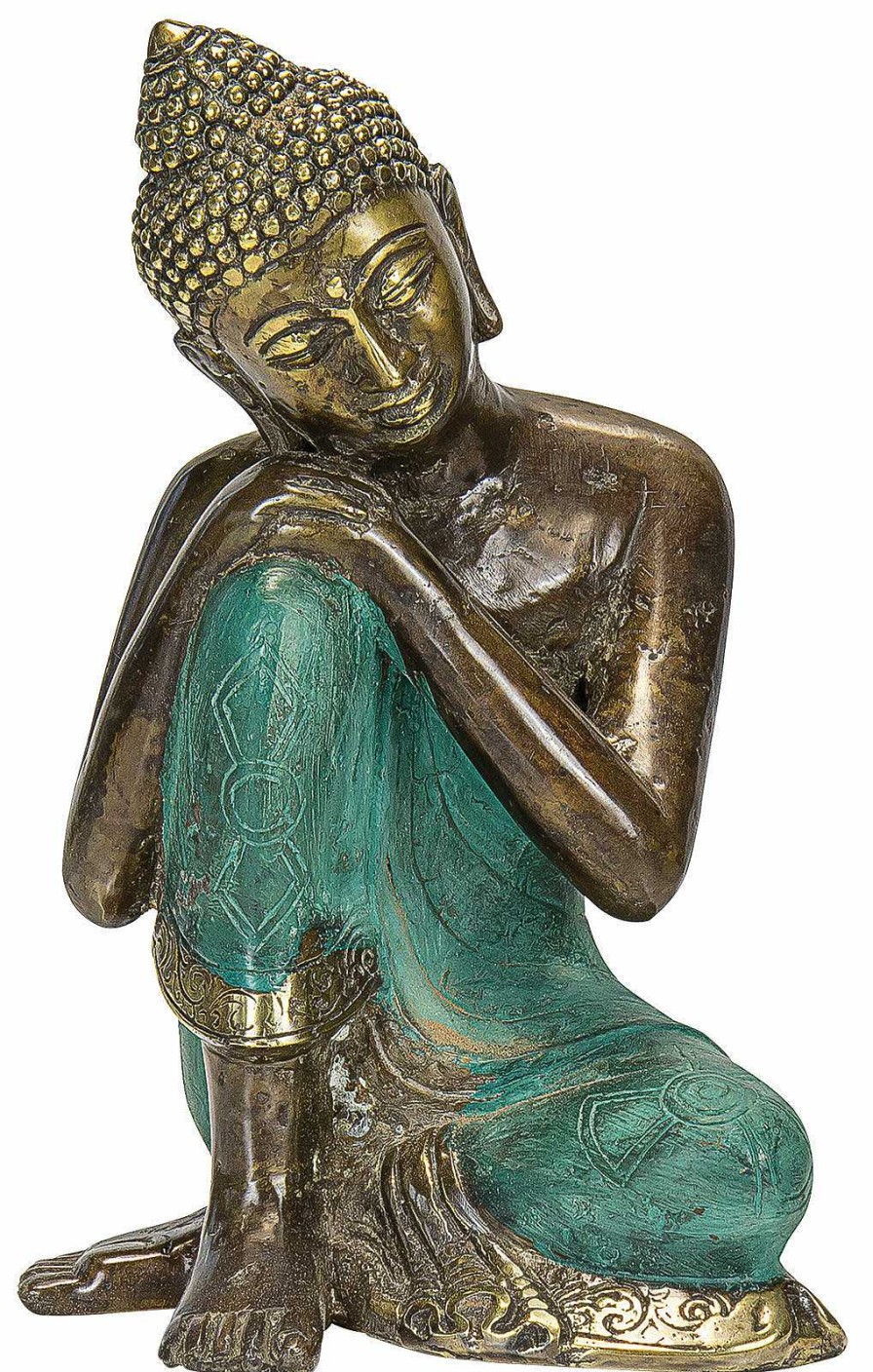 ars mundi Skulptur "Ruhender Buddha", Bronze Antikfinish Gotterbildnisse