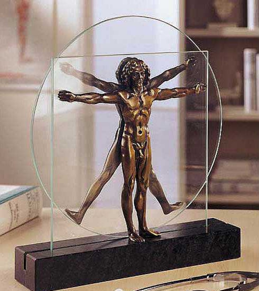 Leonardo da Vinci Skulptur "Schema Delle Proporzioni", Version In Kunstbronze Kunstbronze