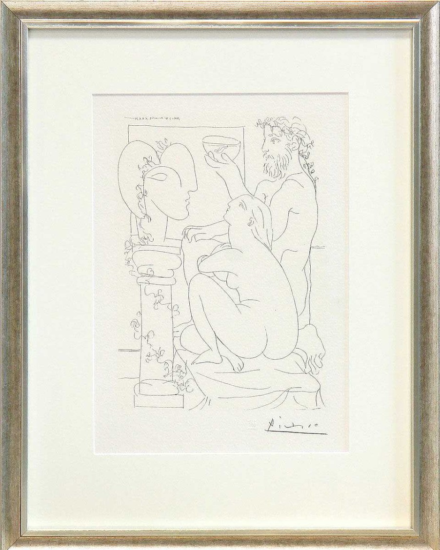 Pablo Picasso Bild "Sculpteur Avec Coupe Et Modele Accroupi" - Aus Der "Suite Vollard" (1992), Gerahmt Klassische Moderne