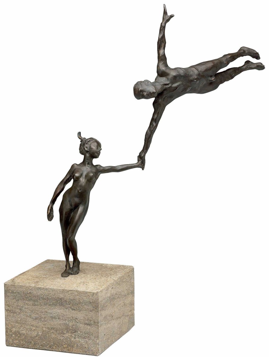 Antonio de Andrés-Gayón Skulptur "Vertrauen - Kunststuck Partnerschaft", Bronze Aktskulpturen