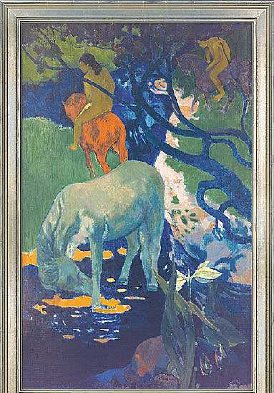 Paul Gauguin Bild "Das Weise Pferd" (1898), Gerahmt Museums-Replikate