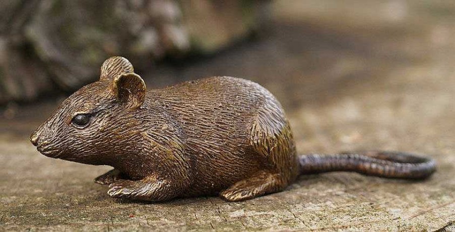 ars mundi Gartenskulptur "Maus, Liegend", Bronze Gartenobjekte