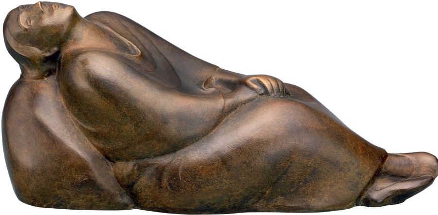 Ernst Barlach Skulptur "Traumendes Weib" (1912), Reduktion In Bronze 20. Jahrhundert