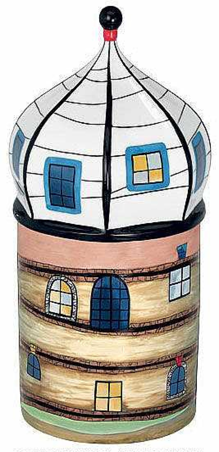 Friedensreich Hundertwasser Porzellanobjekt "Sedimentturm" Geschirr