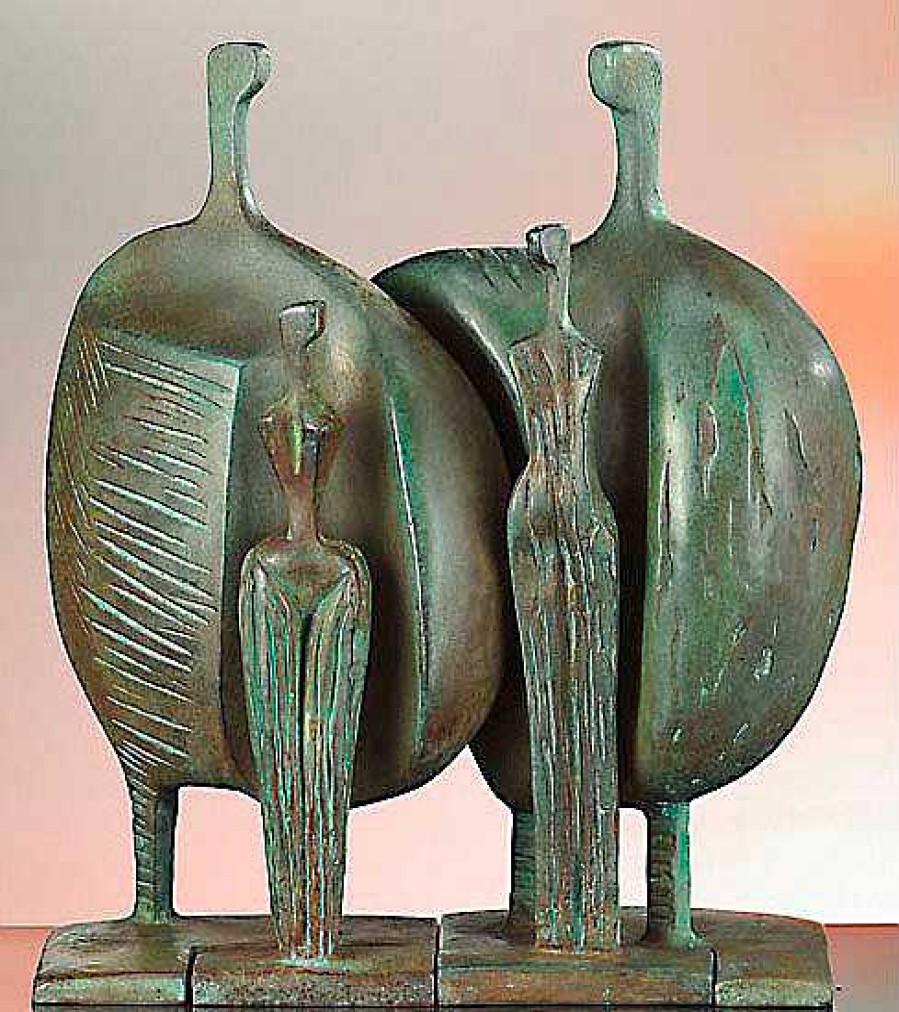 Itzik Benshalom Skulpturengruppe "La Familia", Version In Kunstbronze Kunstbronze