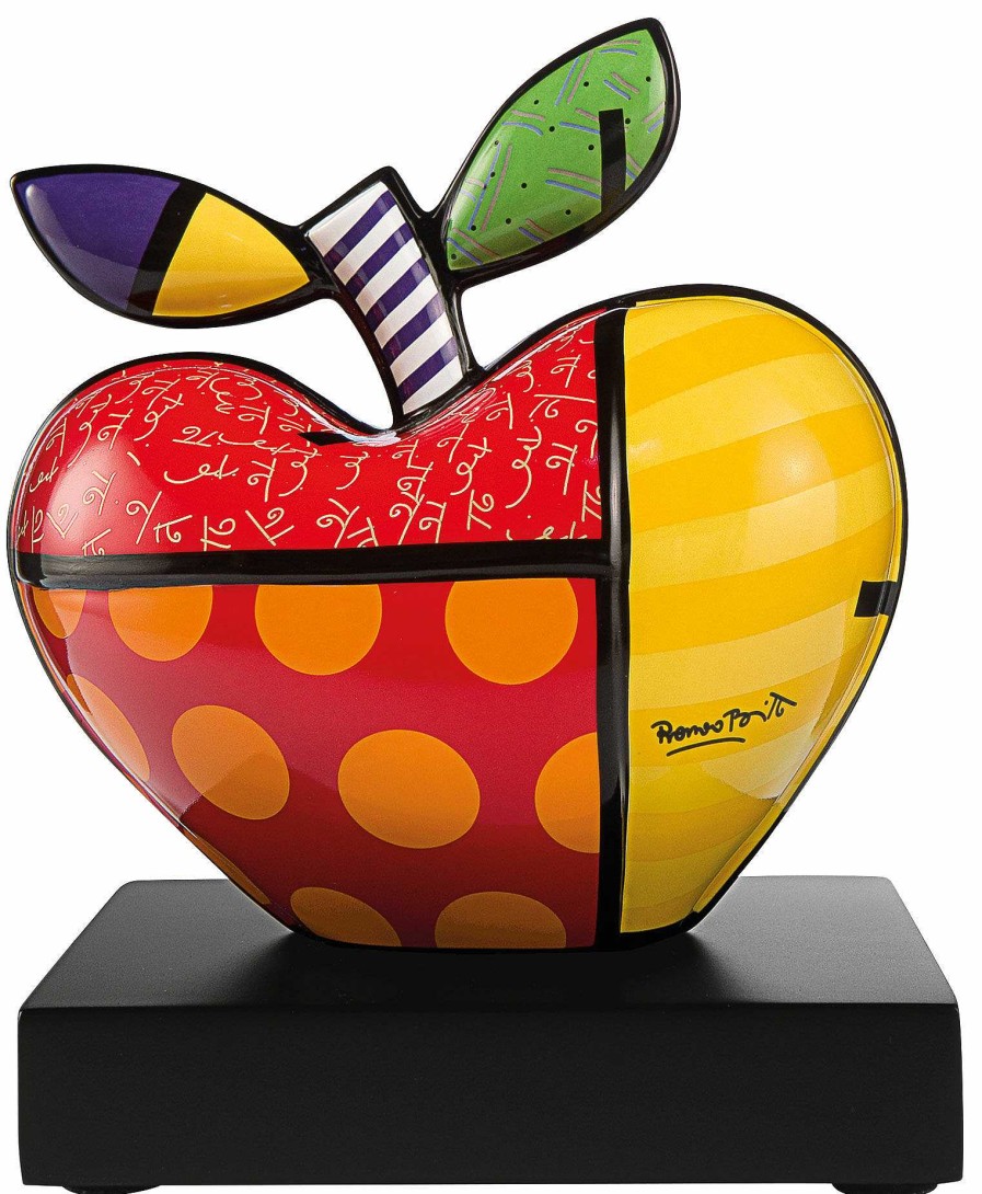 Romero Britto Porzellanobjekt "Big Apple" (Kleine Version) Objektkunst