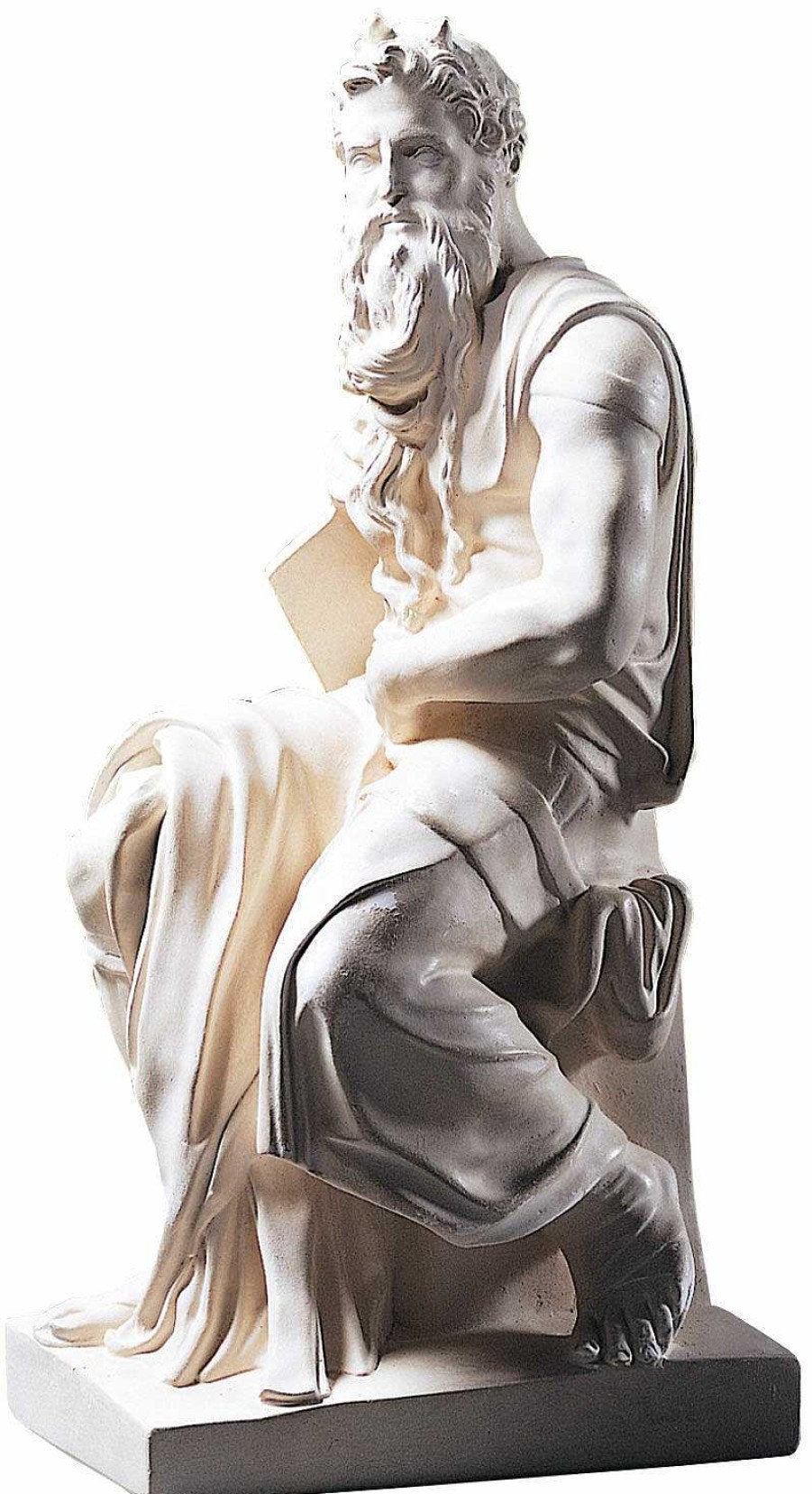 Michelangelo Buonarroti Skulptur "Moses" (1513-16), Reduktion In Kunstmarmor Renaissance