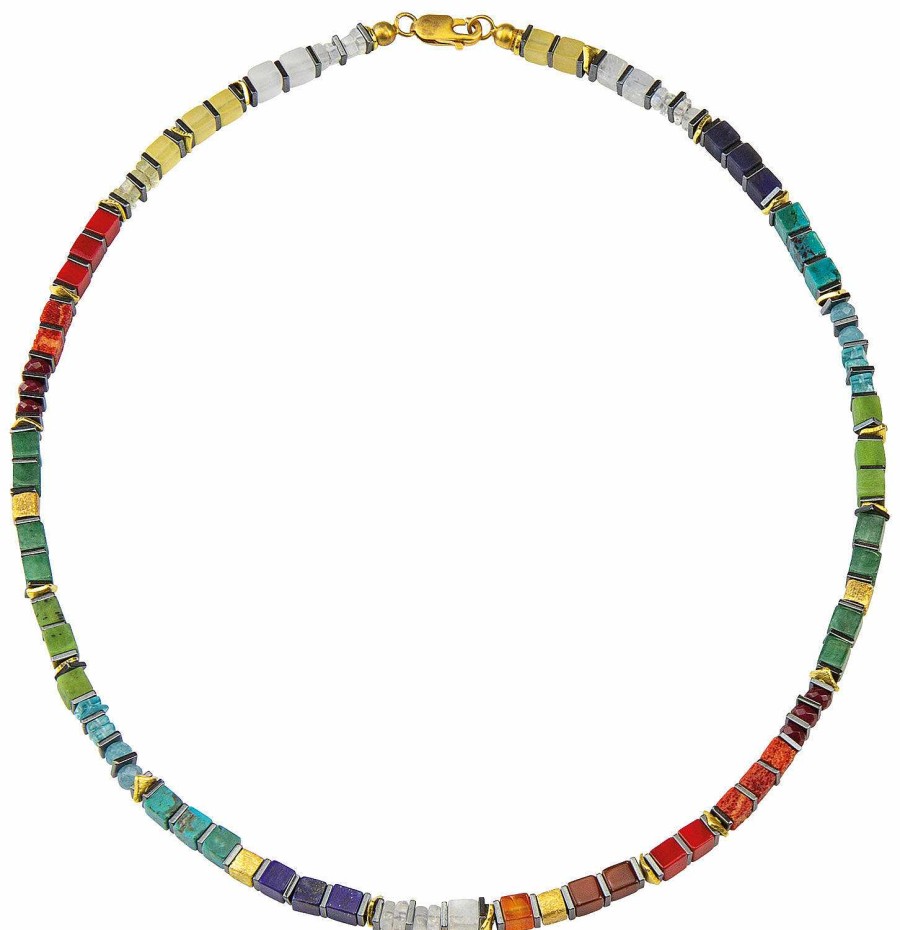 ars mundi Collier "Rainbow Cubes" Schmuck- / Edelsteine