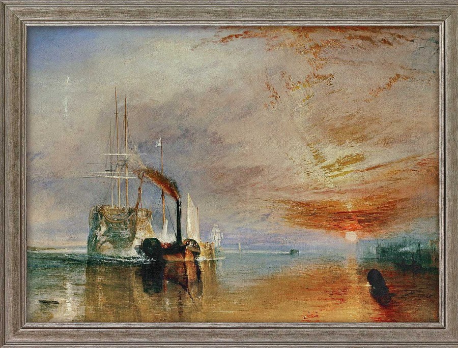 William Turner Bild "Die Letzte Fahrt Der Temeraire" (1839), Gerahmt Meer / Seefahrt