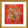 Marc Chagall Bild "Fleurs Sur Fond Rouge" (1970), Gerahmt Klassische Moderne