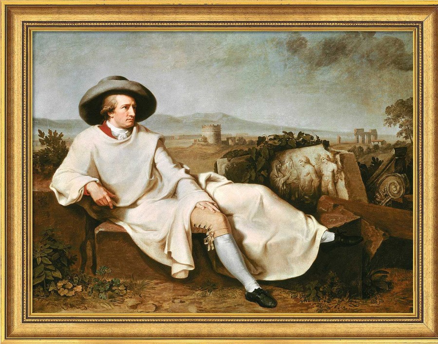 Johann Heinrich Wilhelm Tischbein Bild "Goethe In Der Campagna" (1786/87), Gerahmt Klassizismus