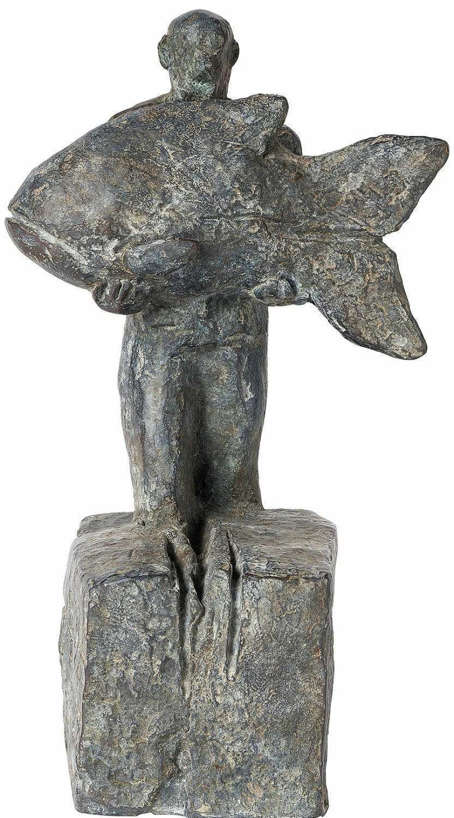 Christoph Fischer Skulptur "Hoffnungstrager" (2022), Version Bronze Patiniert Statuetten