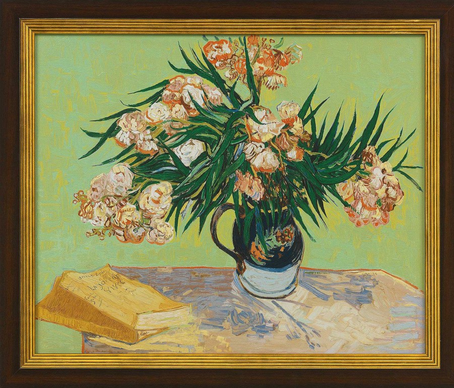 Vincent van Gogh Bild "Vase Mit Oleander Und Buchern" (1888), Gerahmt Museums-Replikate