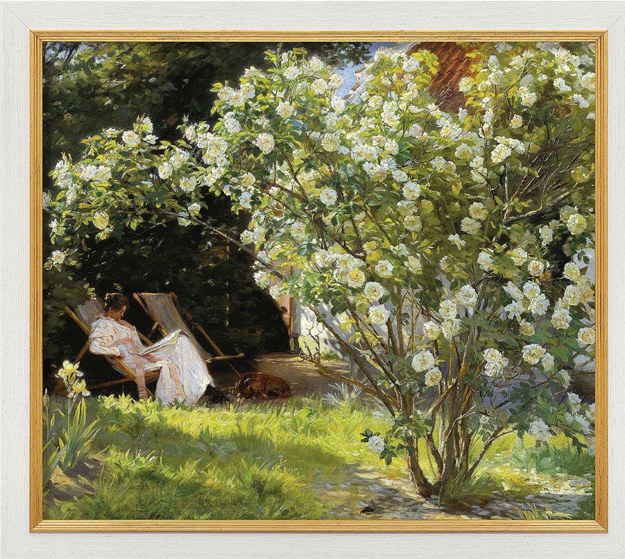 Peder Severin Kroyer Bild "Rosen" (1893), Gerahmt Giclee