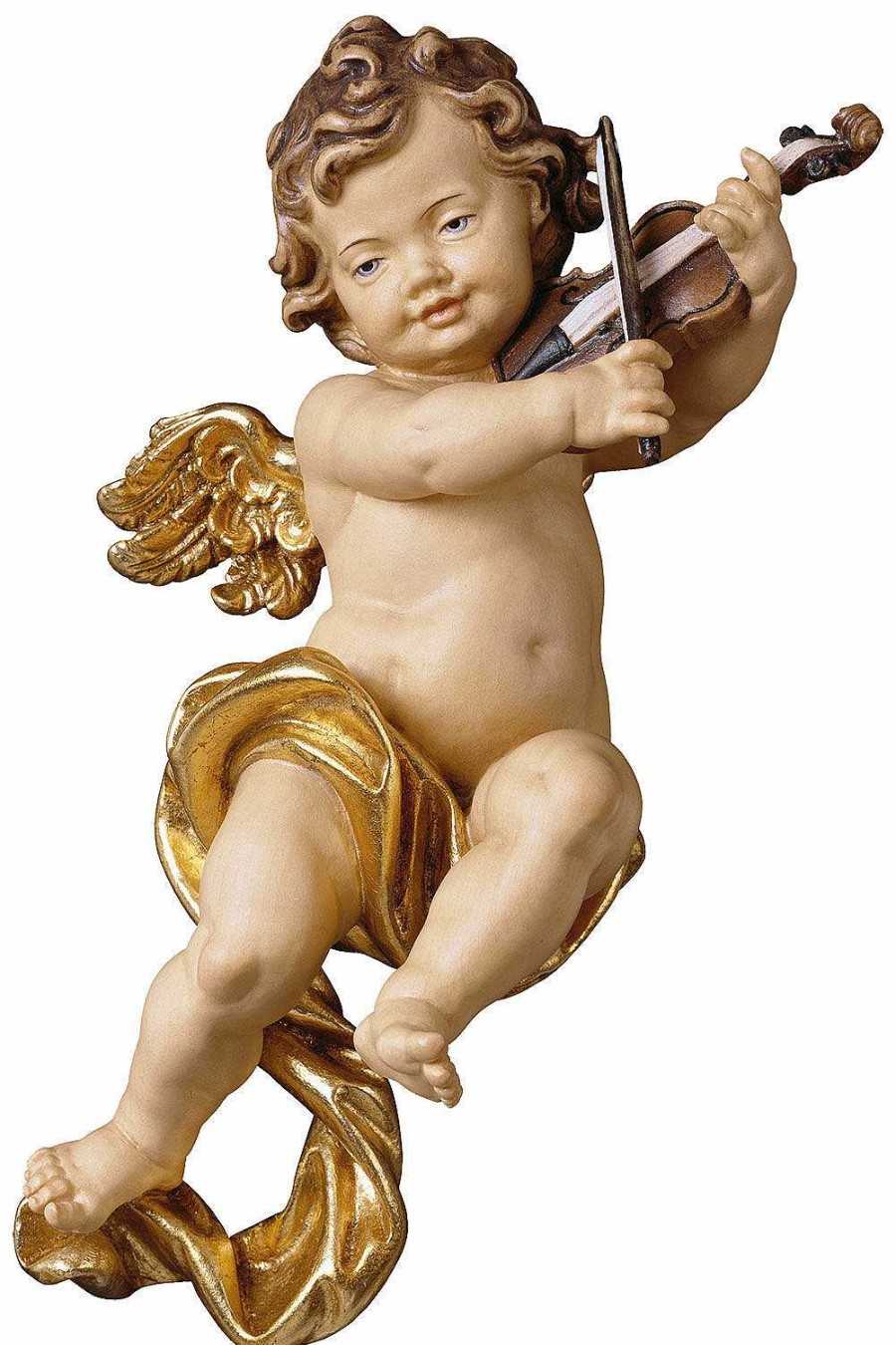 ars mundi Holzfigur "Putto Mit Geige" Renaissance