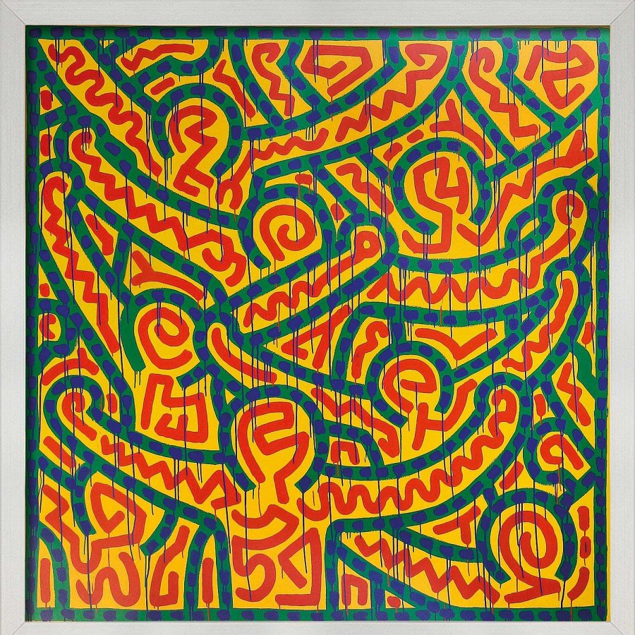 Keith Haring Bild "Untitled 1989", Gerahmt Pop-Art