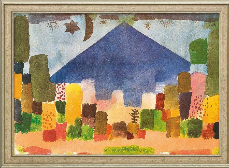 Paul Klee Bild "Der Niesen - Agyptische Nacht" (1915), Gerahmt Stadt Und Architektur