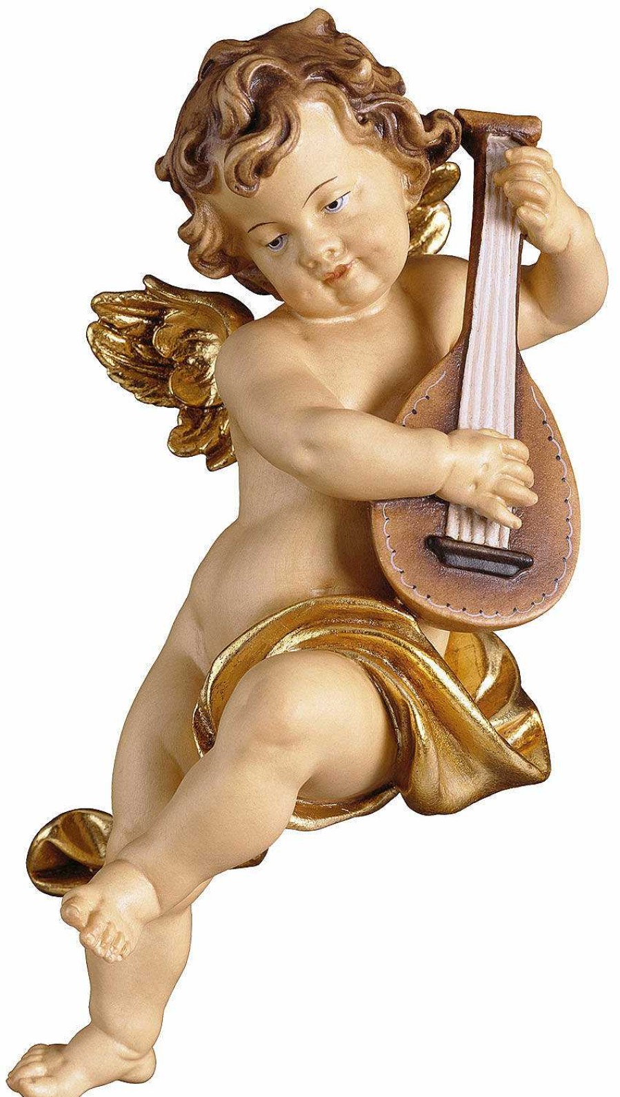 ars mundi Holzfigur "Putto Mit Laute" Gotterbildnisse