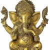 ars mundi Skulptur "Indischer Gott Ganesha", Messing Antikfinish Gotterbildnisse