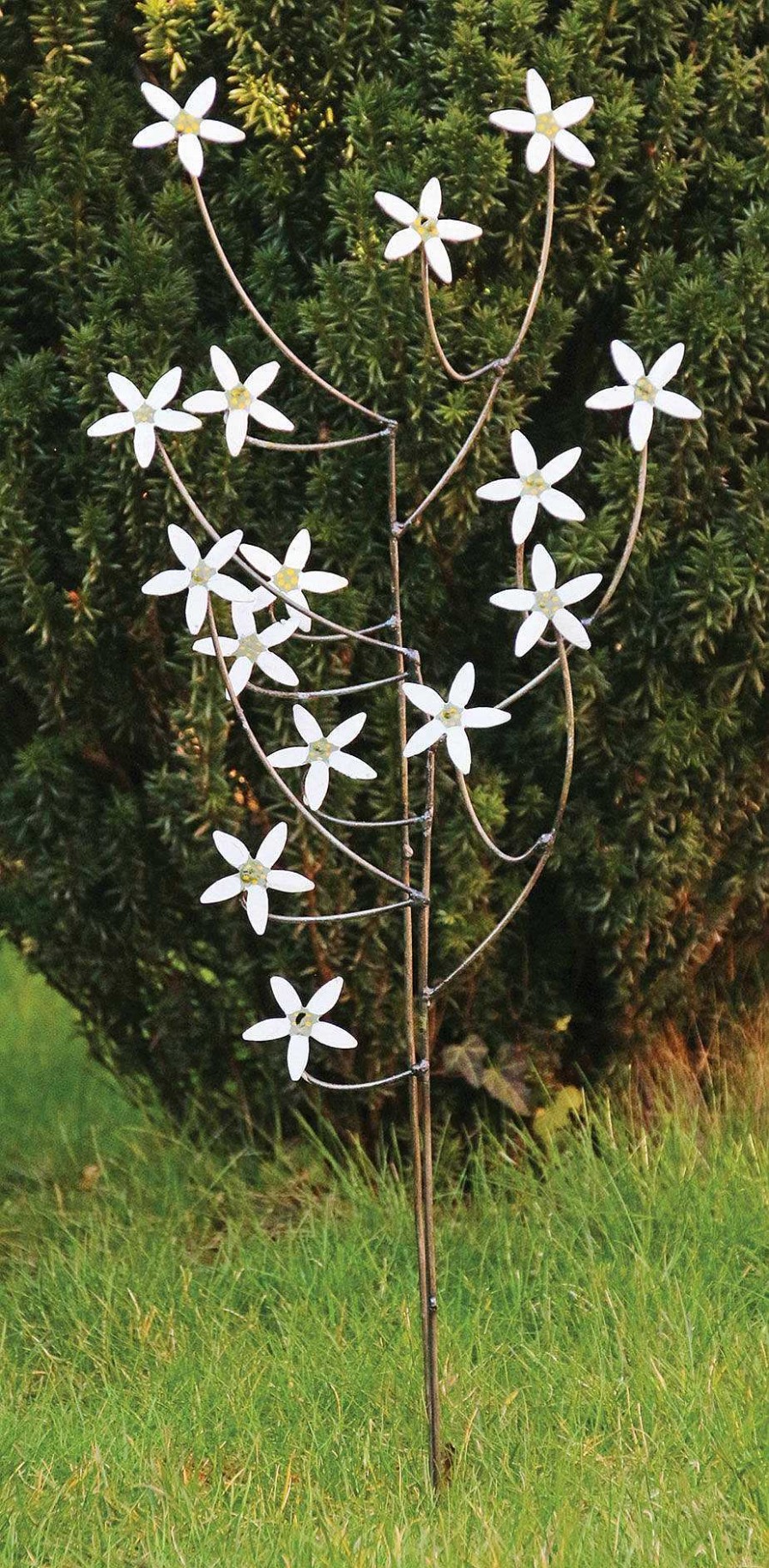 ars mundi Gartenstecker-Blumenset "Jasmin", 3-Teilig Sonstige Gartenaccessoires