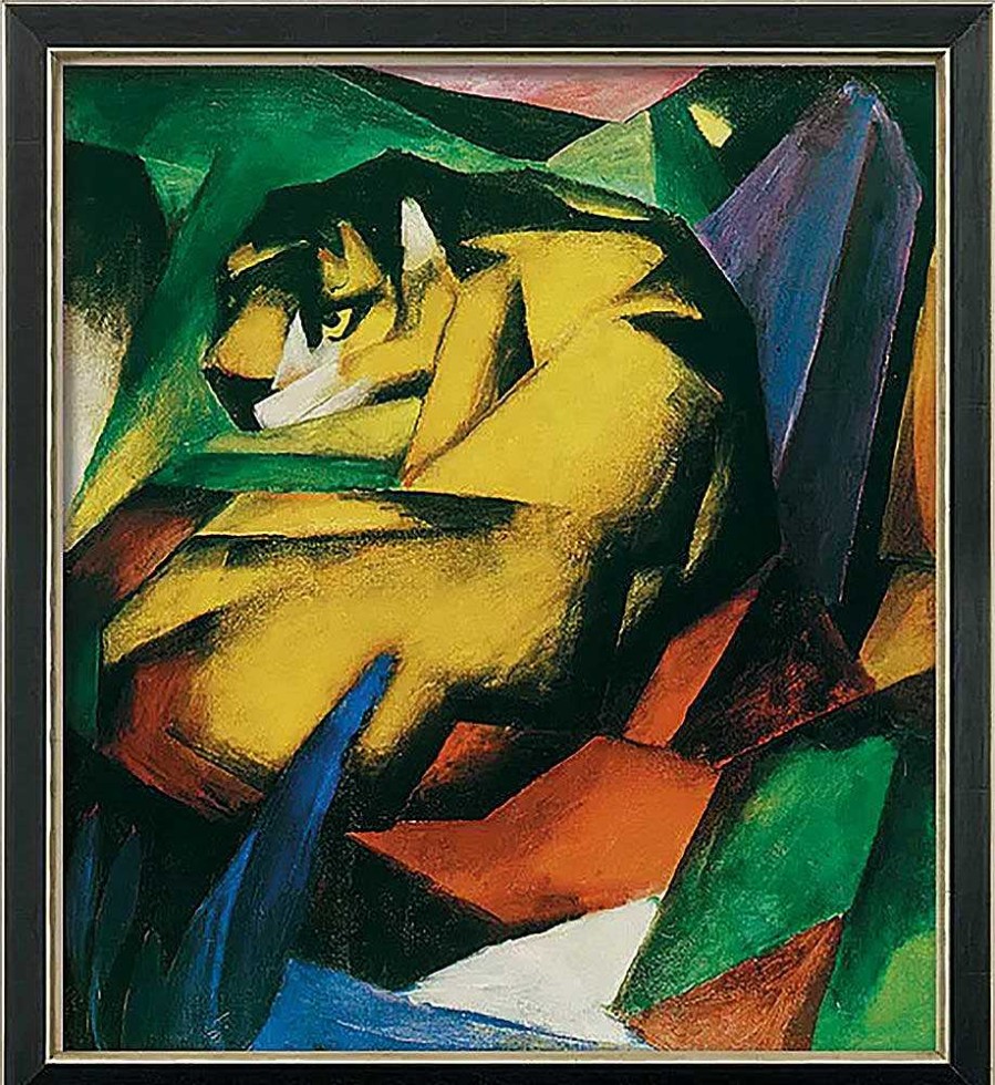 Franz Marc Bild "Der Tiger" (1912), Gerahmt Tierdarstellungen