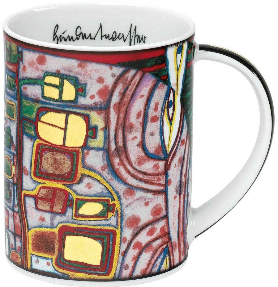 Friedensreich Hundertwasser Magic Mug "(743) Tree Man Vase", Porzellan Geschirr