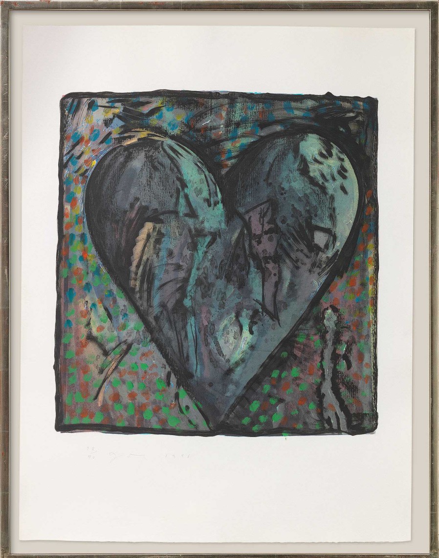 Jim Dine Bild "The Hand-Coloured Viennese Hearts Vi" (1990) Pop-Art