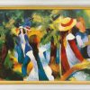 August Macke Bild "Madchen Unter Baumen" (1914), Gerahmt Genreszenen