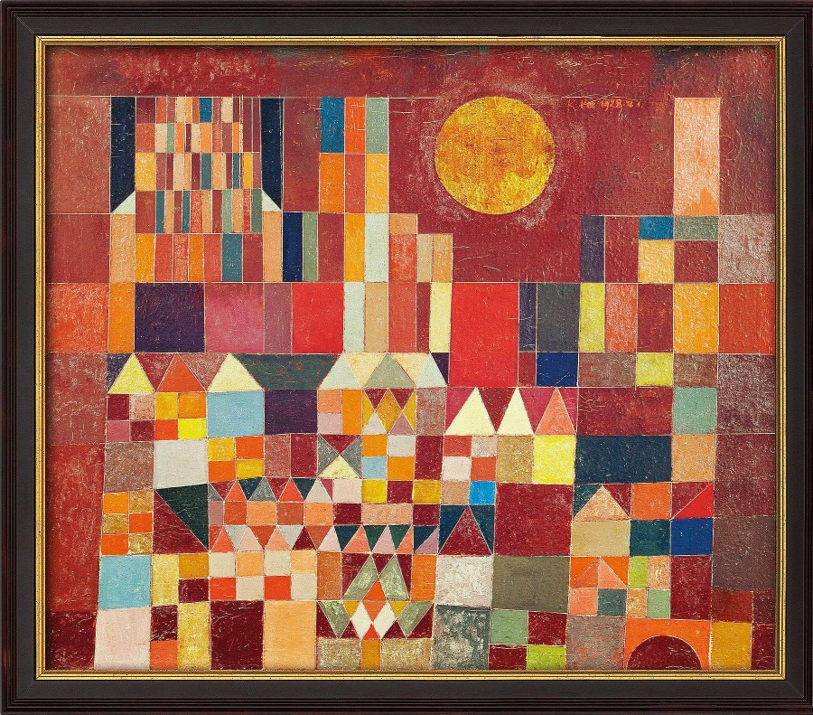 Paul Klee Bild "Burg Und Sonne" (1928), Gerahmt Stadt Und Architektur